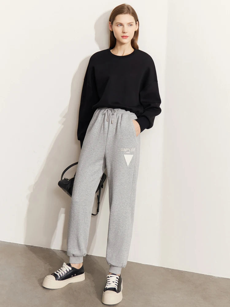 Minimalism AnkleLength Casual Straight Sweatpants
