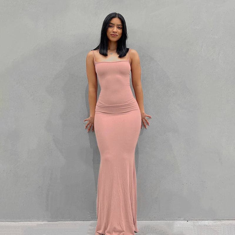Adogirl Spahgetti Strap Maxi Dress