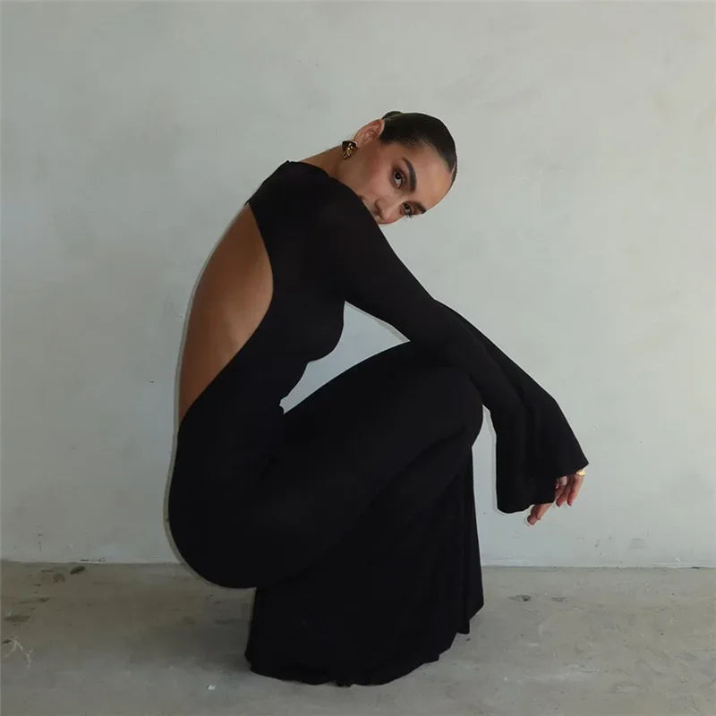 Fashion Open Back Maxi Dress