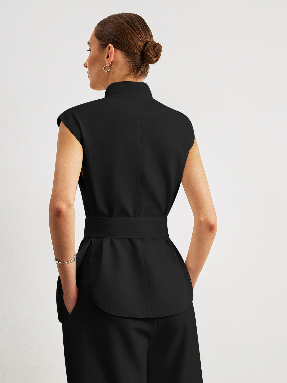 Belted Peplum Top