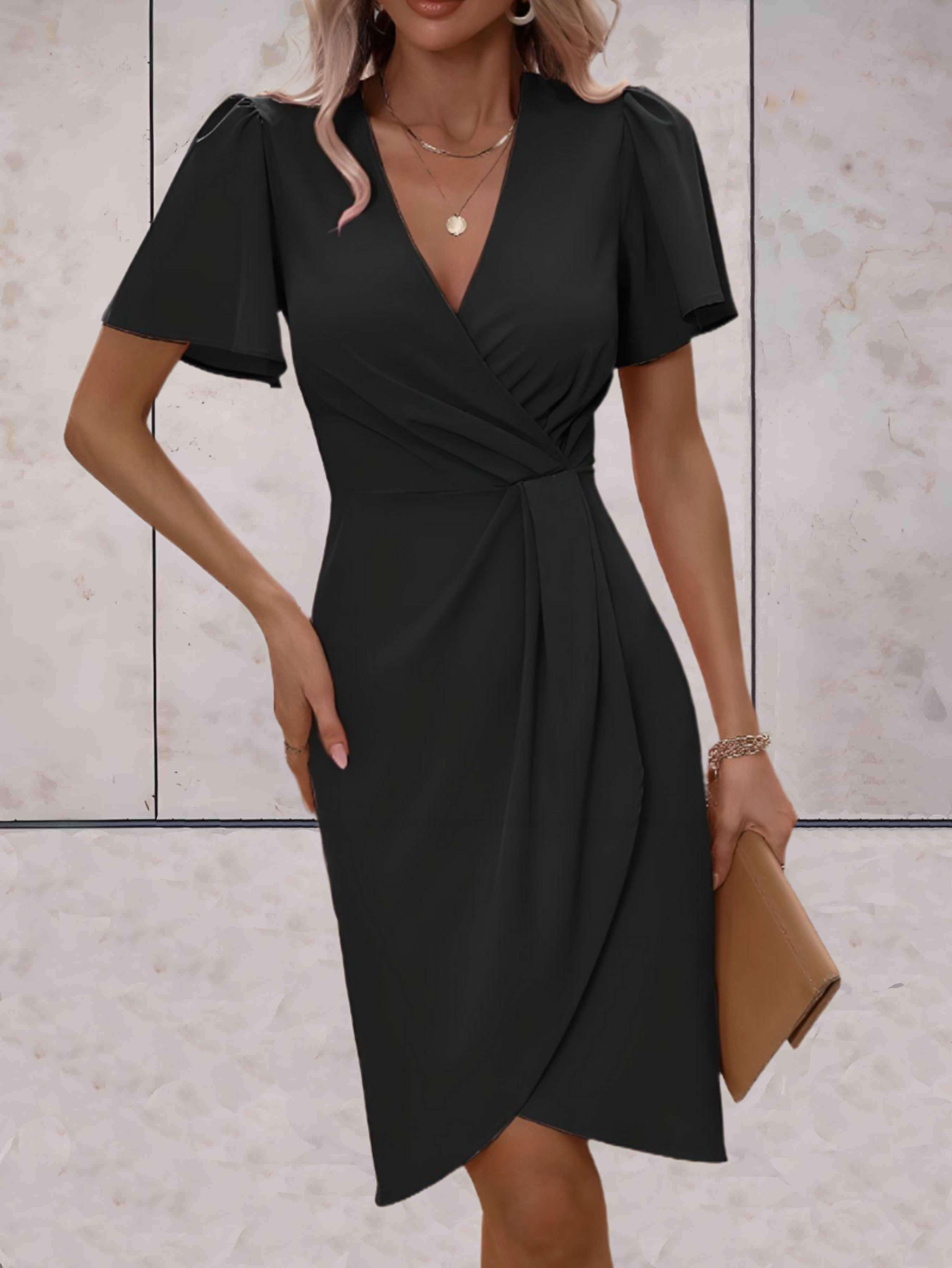 Norma Statement V Neck Wrap Dress Boutique Collection