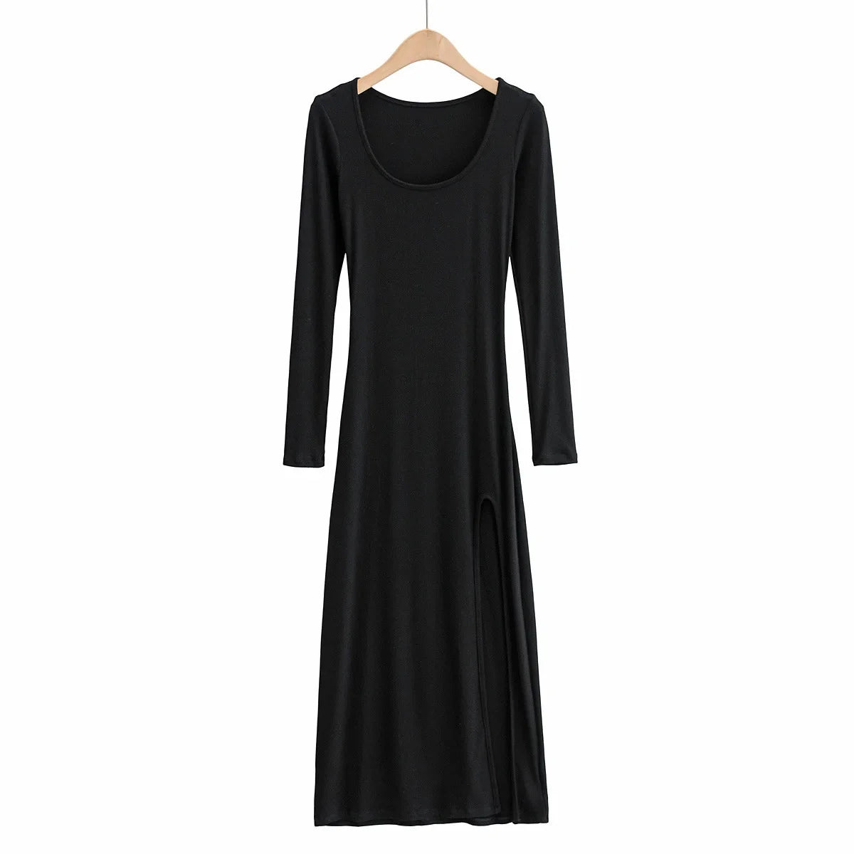 Round Neck Waist Elegant Streetwear Traf Midi Dresses