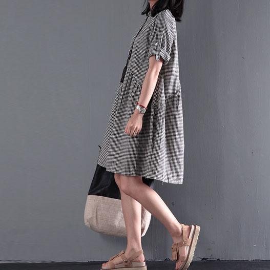 Black New cotton sundress plus size sundress casual loose summer dresses