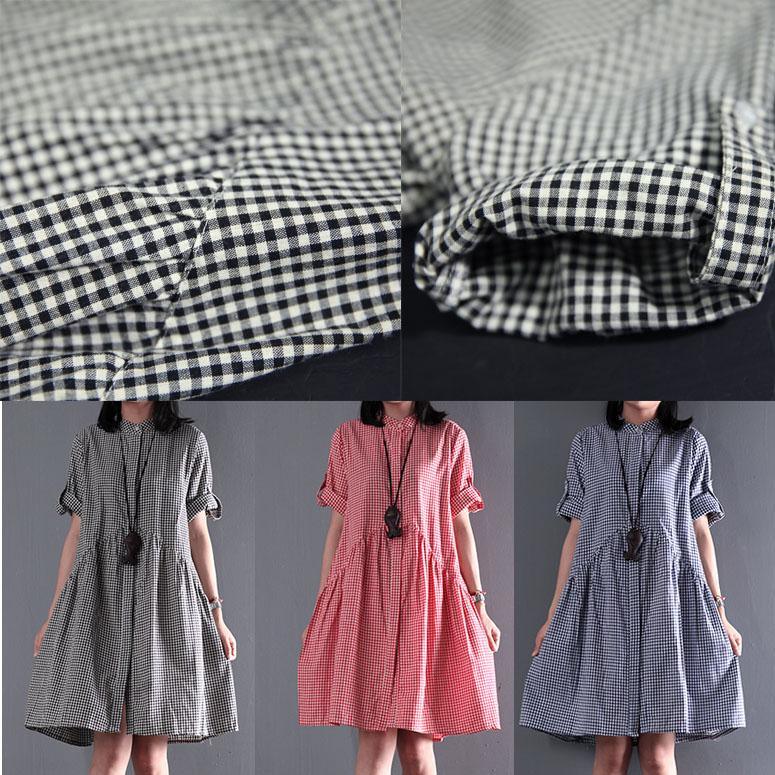 Black New cotton sundress plus size sundress casual loose summer dresses