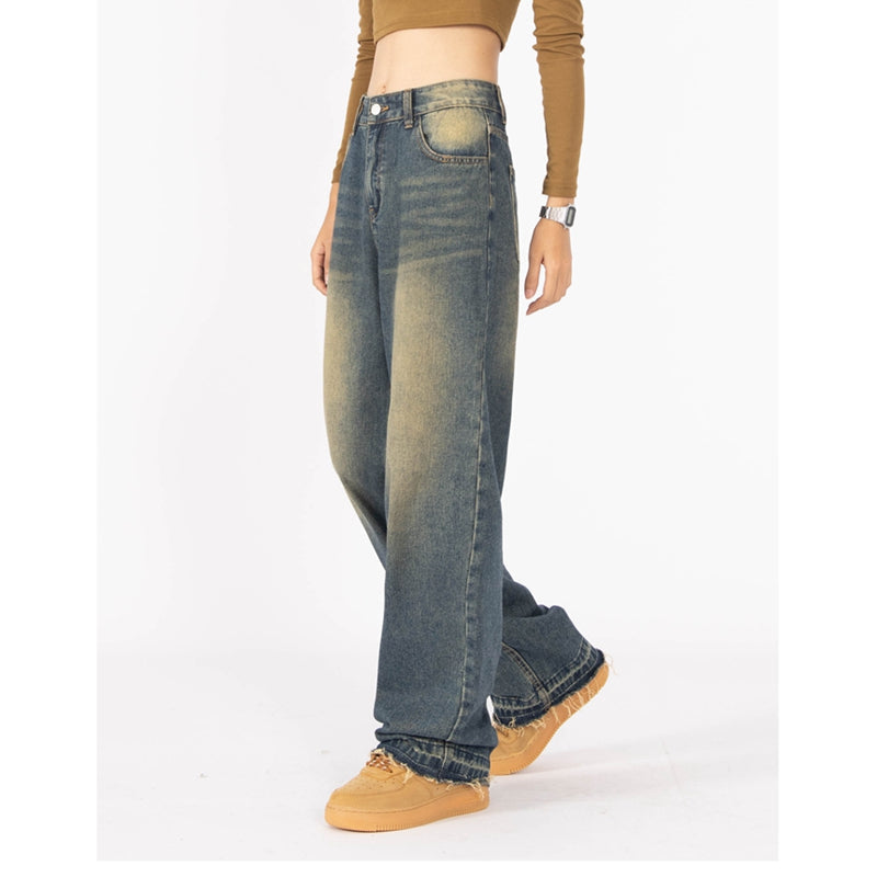 Retro Style Wide Leg Demin Jeans