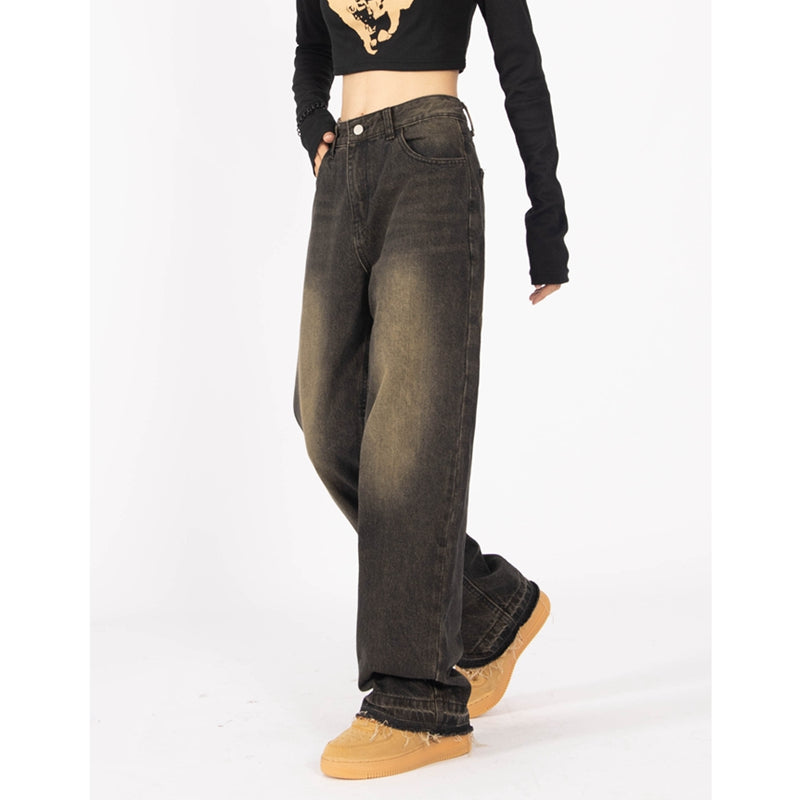 Retro Style Wide Leg Demin Jeans