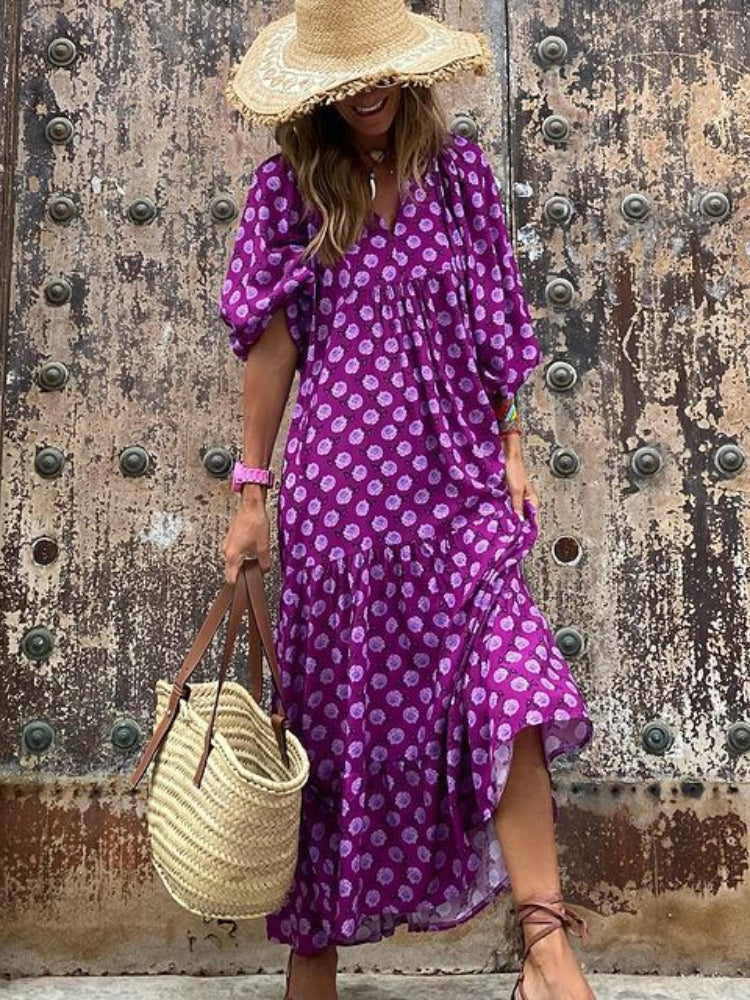 Bohemian Beauty Green Maxi Dress