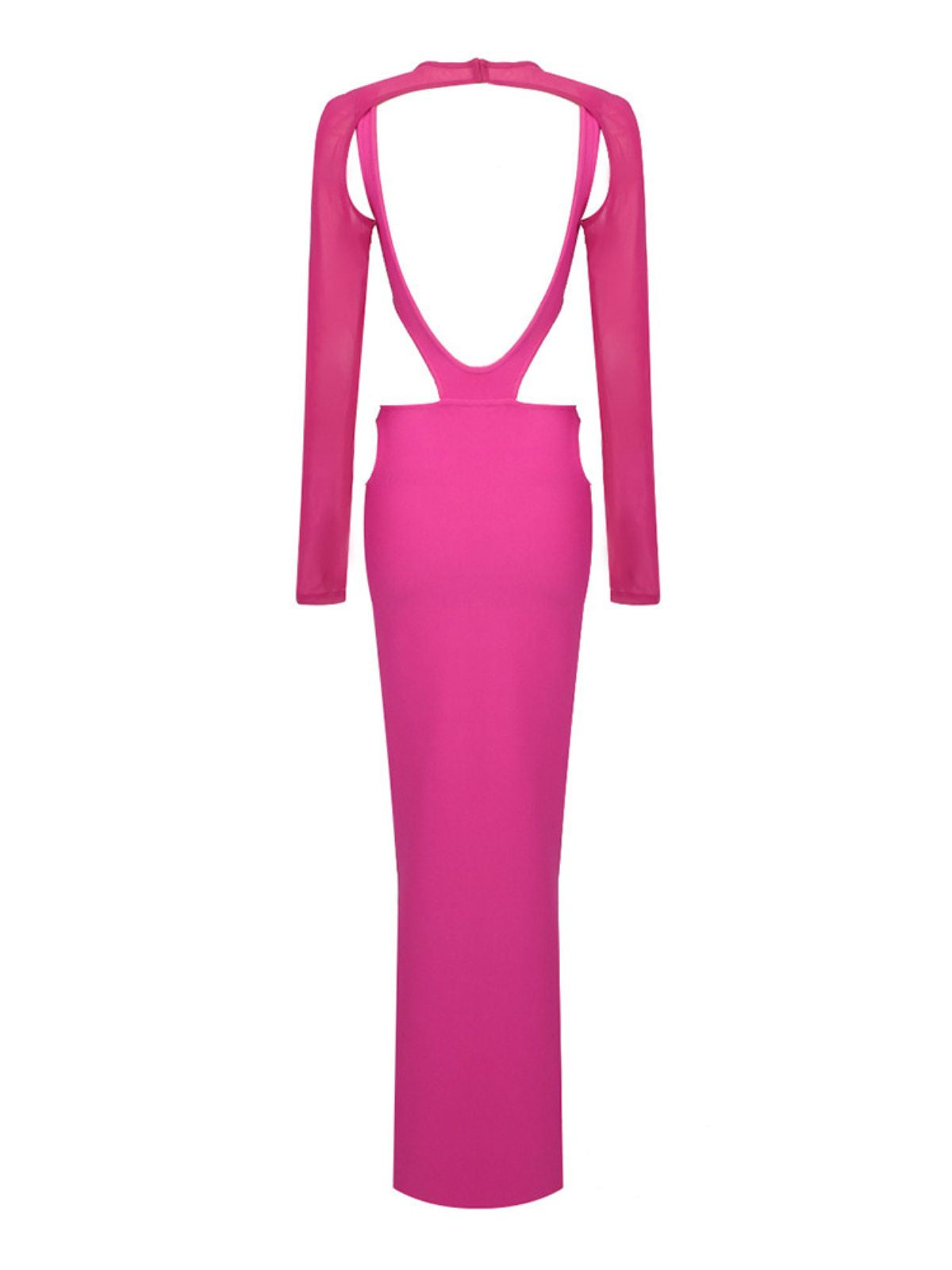 Long Sleeve Shrug Cutout Bodycon Mermaid Maxi Dress 8