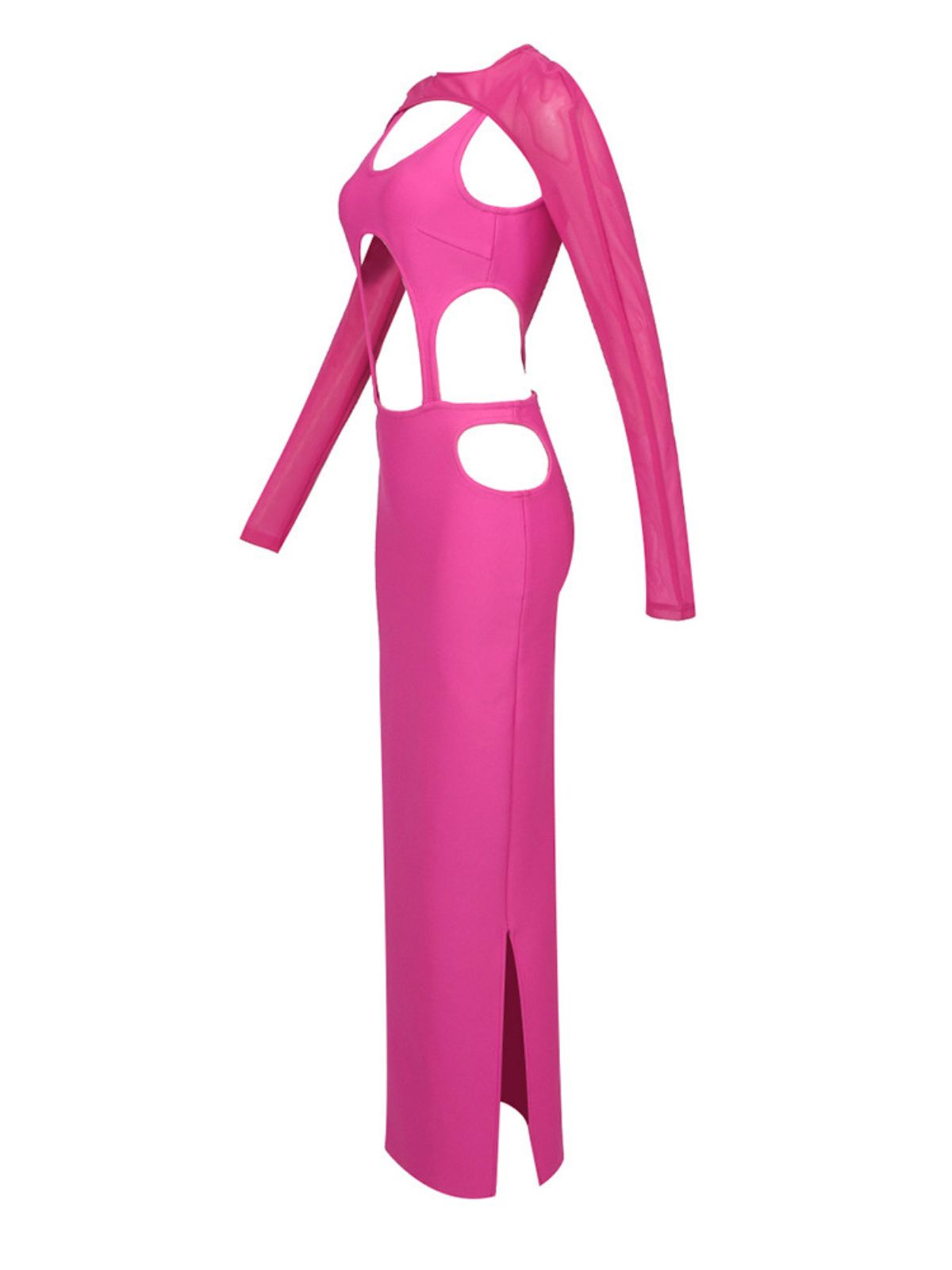 Long Sleeve Shrug Cutout Bodycon Mermaid Maxi Dress 7