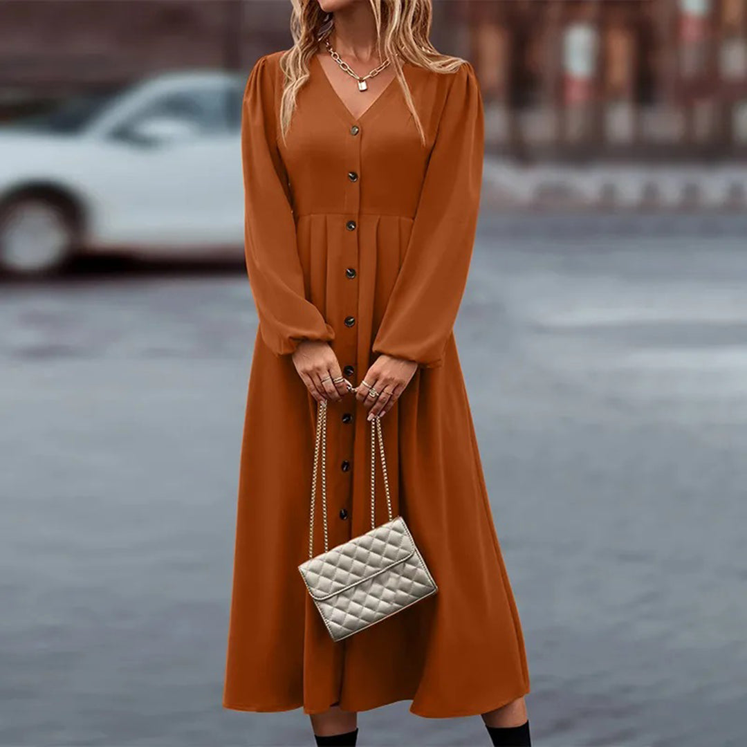 Oneida Boho V-neck Maxi Dress for Women Office and Evening
