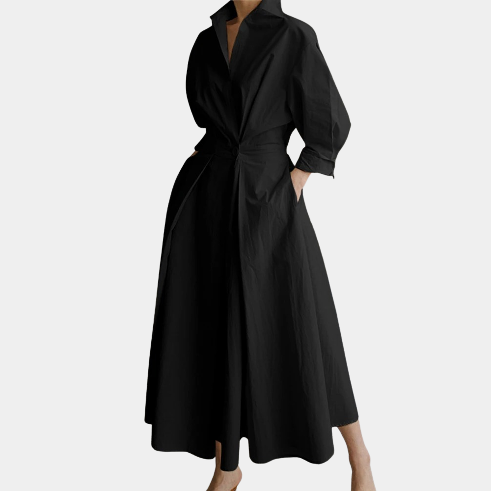 Niki Long Linen Dress for Women Modern Trendy Look