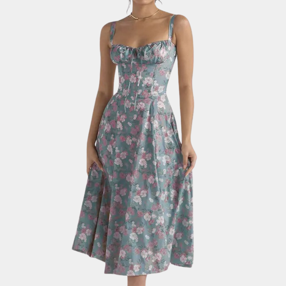 Ottavia Floral Dress with Straps for Women Modern Trendy Look