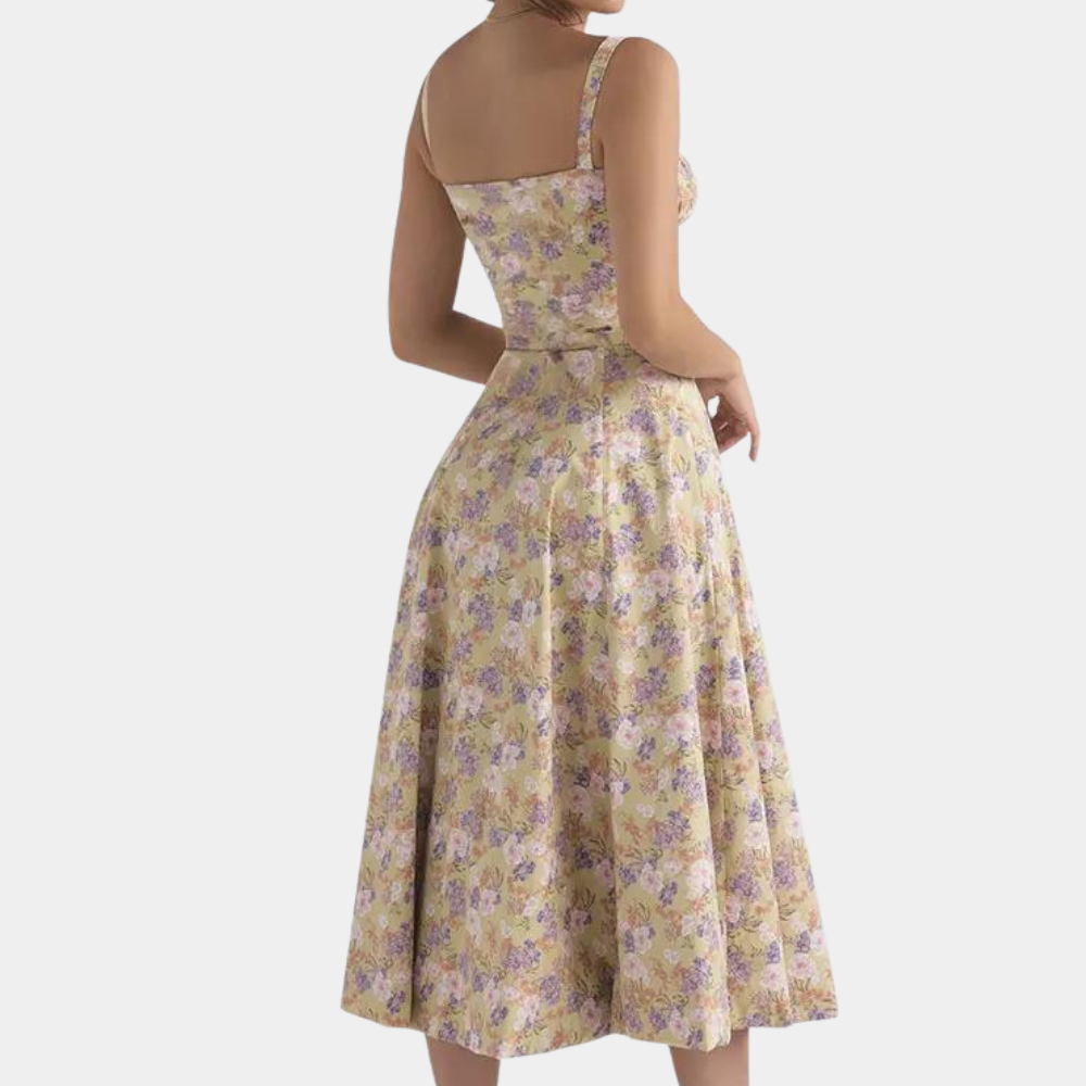 Ottavia Floral Dress with Straps for Women Modern Trendy Look