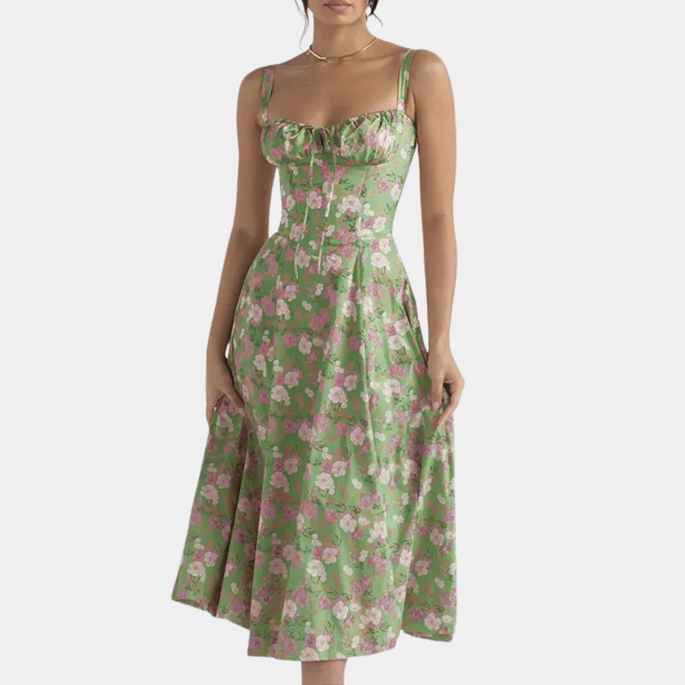 Ottavia Floral Dress with Straps for Women Modern Trendy Look