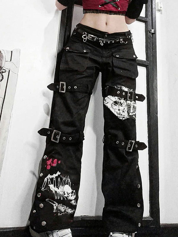 Buckle Strap Halter Trendy Jeans