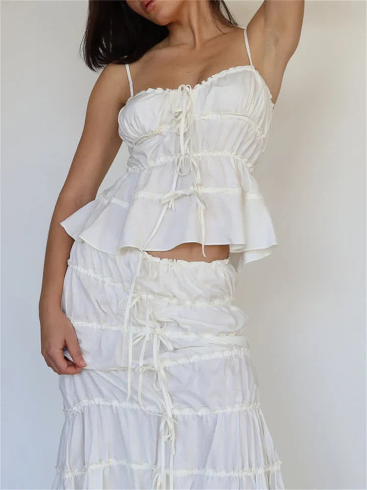 Vintage Laceup for Women Sexy Vneck Slim Fit Sleeveless Y2K Retro Mini Vest Summer Streetwear Crop Top