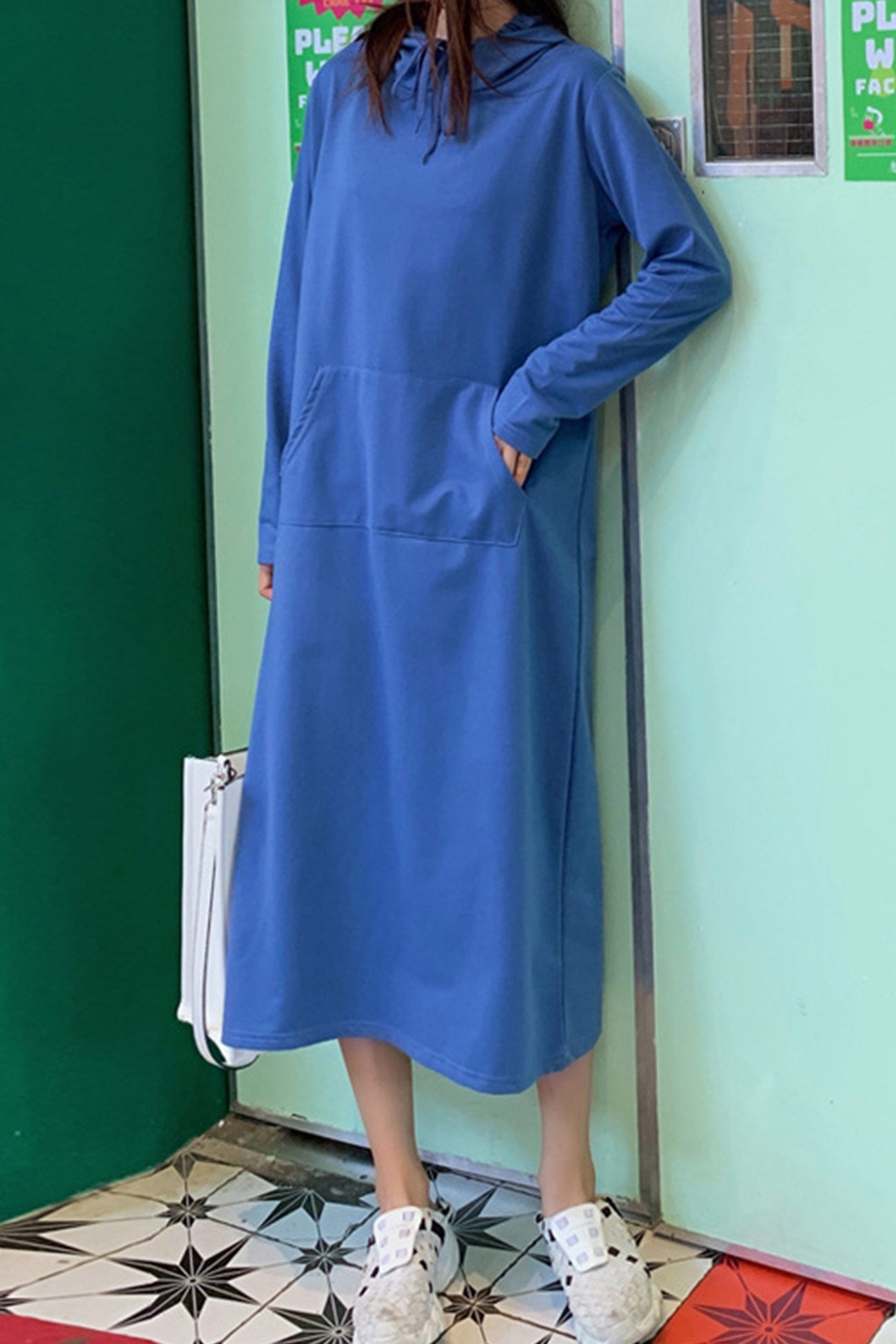 Yvonne Candy Colored Hooded Dress with Urban Everyday Styling