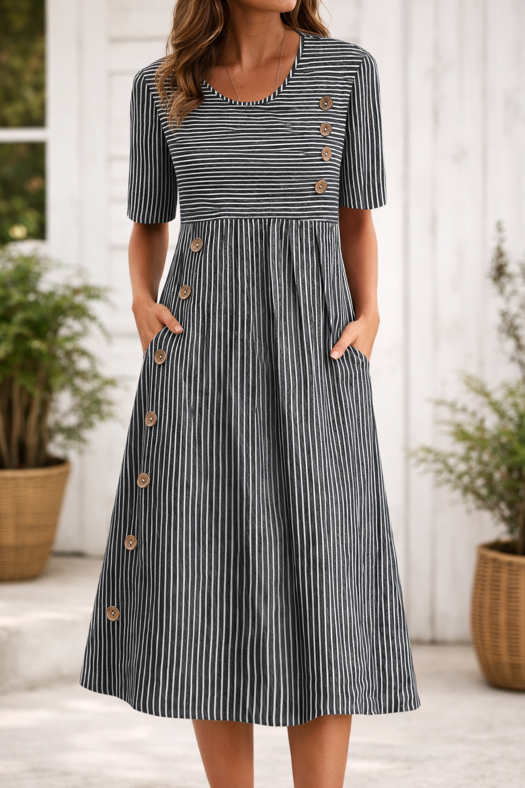 LIVIA | Striped Midi Design with Flattering Silhouette 2