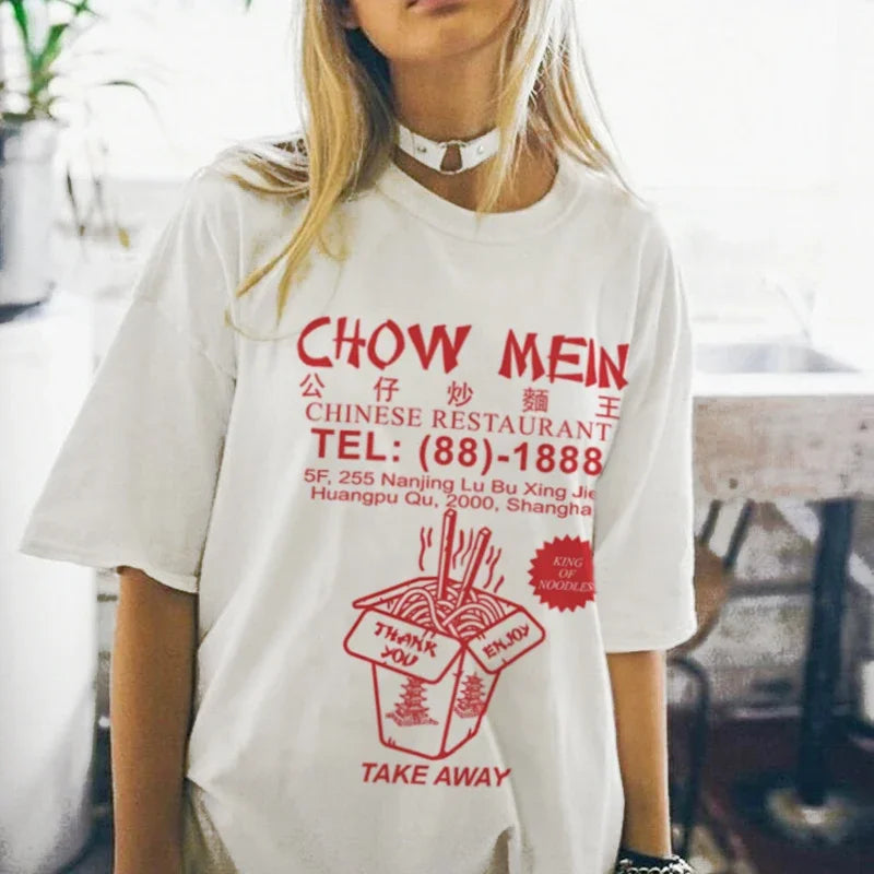 Noodle Retro T-shirt Khaki / S t-shirt-250223