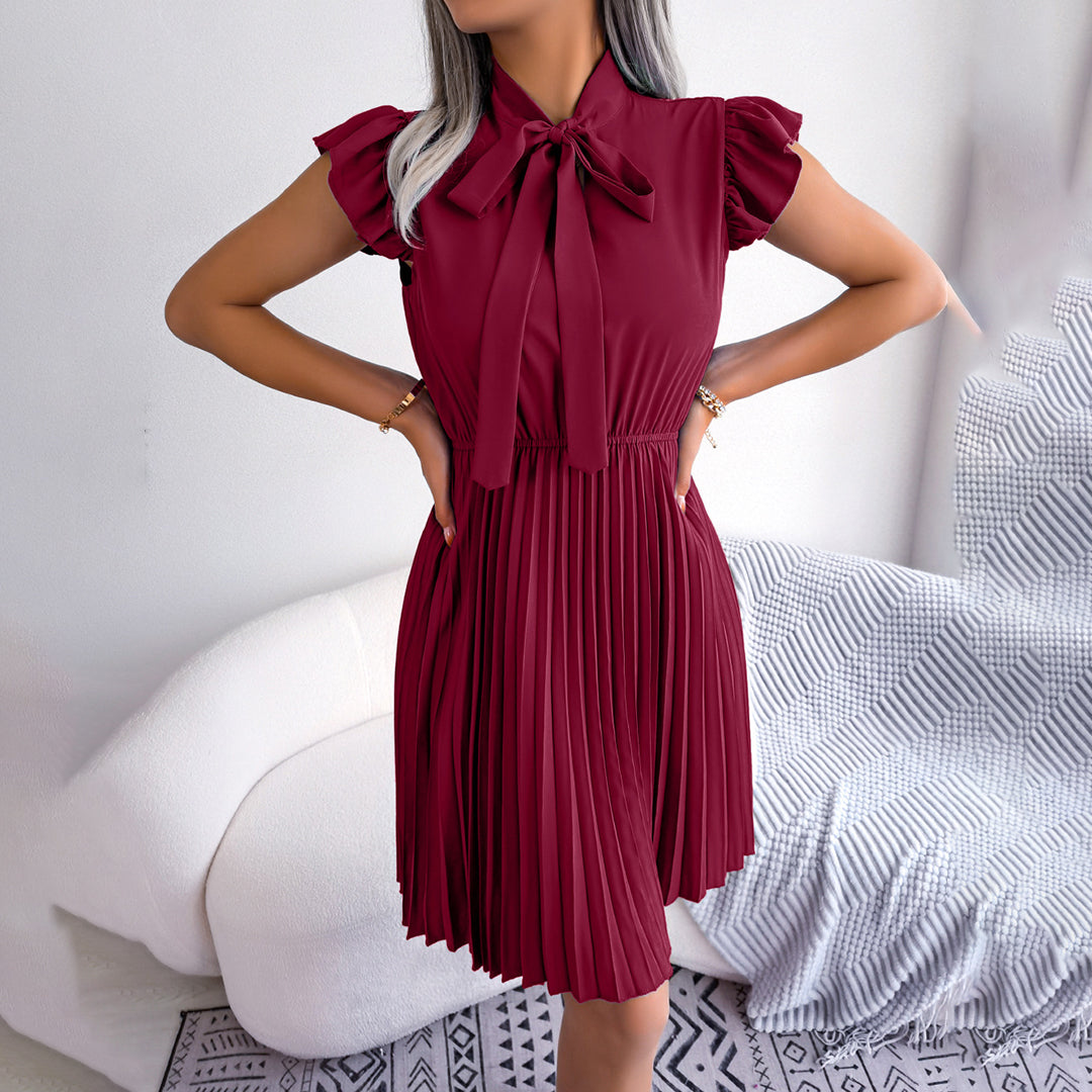 Lilian Minimalist Fashionable Pleated Dress Statement Occasion Edit