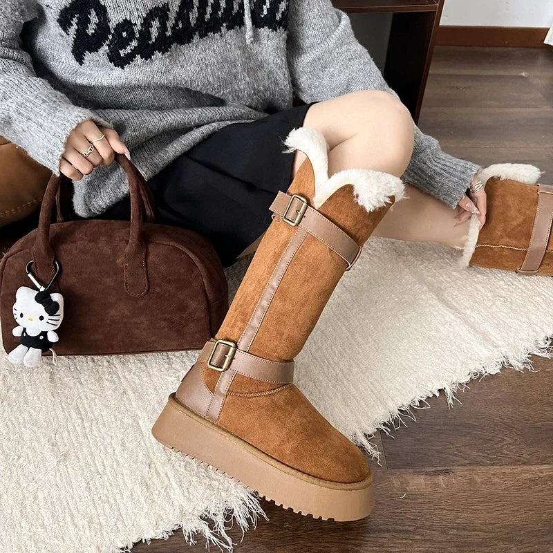 Classic Versatile Comfortable Warm Stylish MidCalf Snow Boot