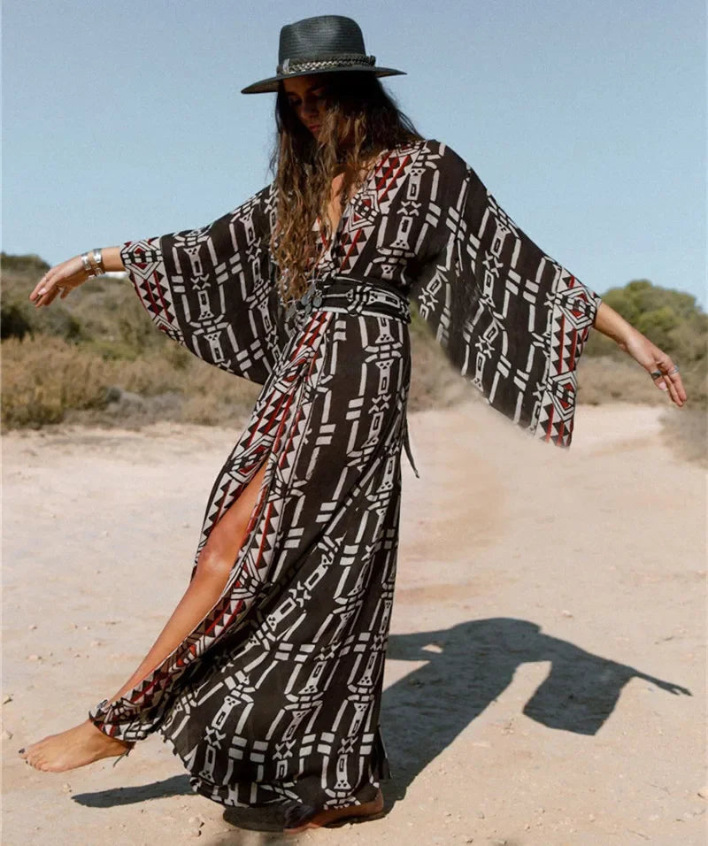 Cotton Rayon Kimono Robe Bikini Cover-up