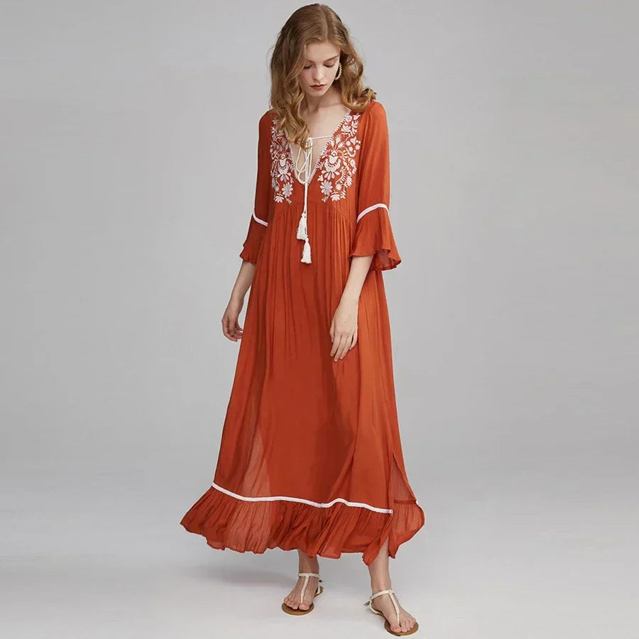 Cotton Rayon Boho Dress