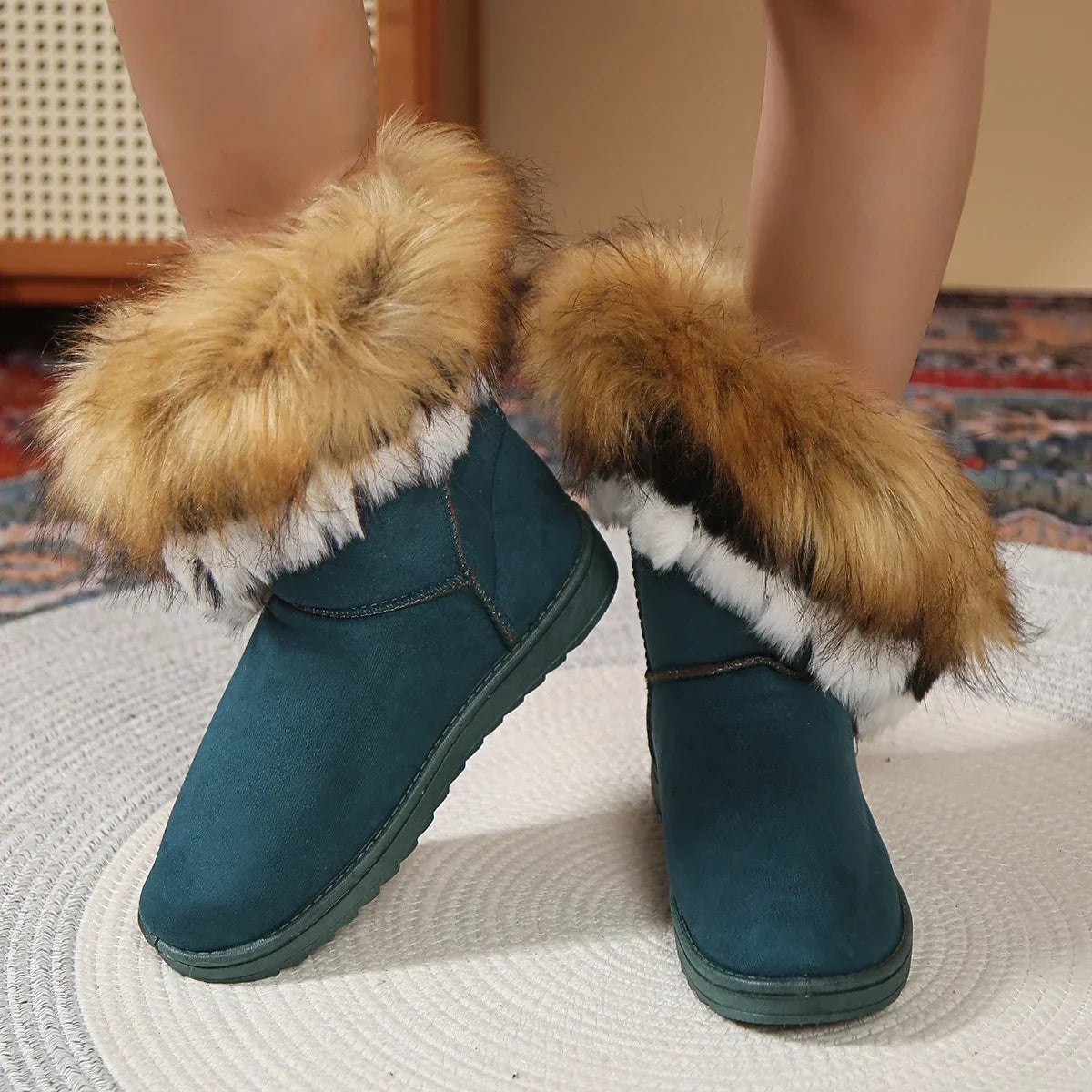 Fleece Thickened Warm Flat Nonslip Winter Snow Boot
