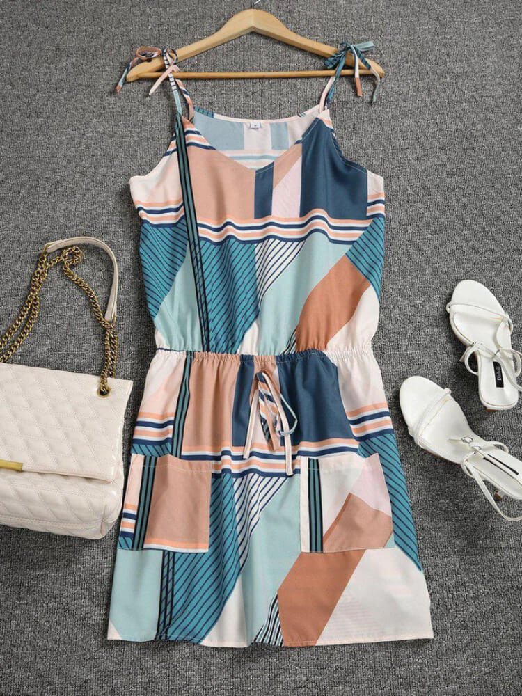 Cross the Line Printed Short Dress