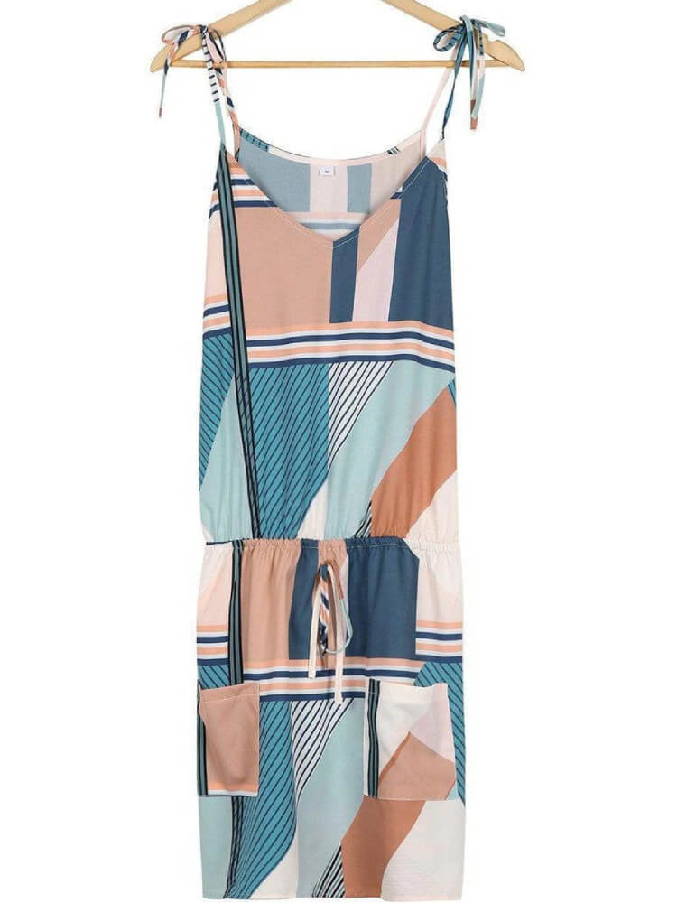 Cross the Line Printed Short Dress