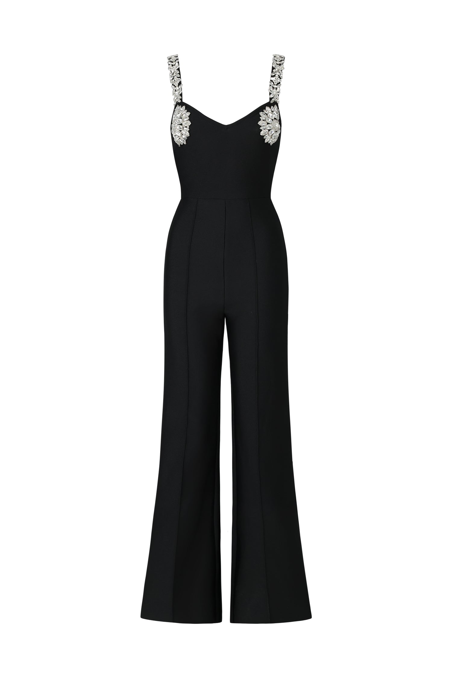 Sleeveless Diamond Bandage Maxi Jumpsuit
