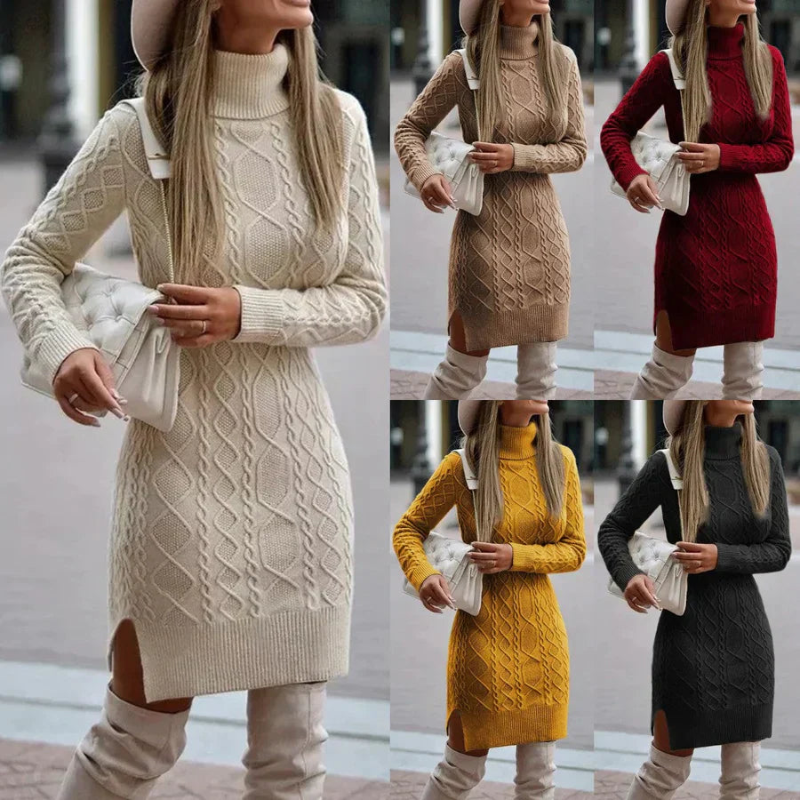 Ercilia Elegant Knitted Dress Autumn for Women Modern Trendy Look