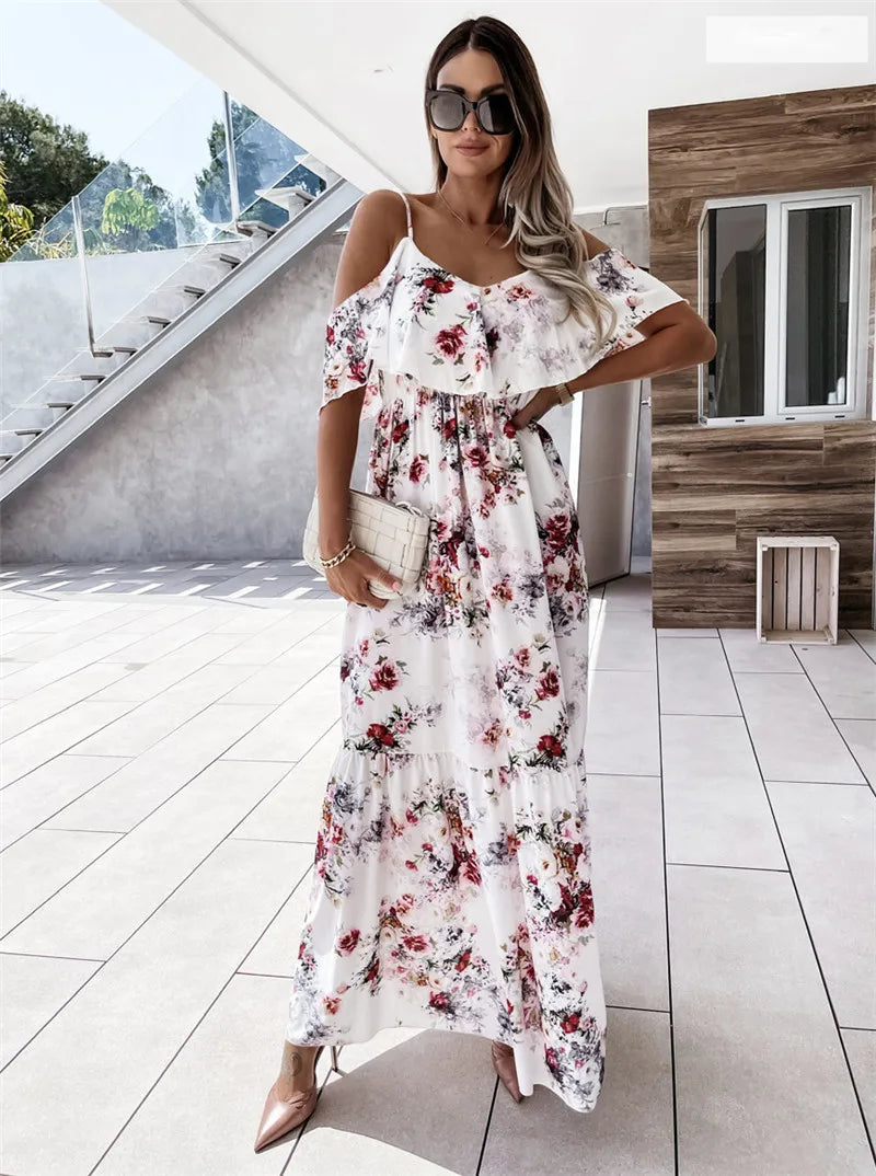 Patricia Boutique Maxi Dress Floral Off Shoulder Elevated Occasion Wear