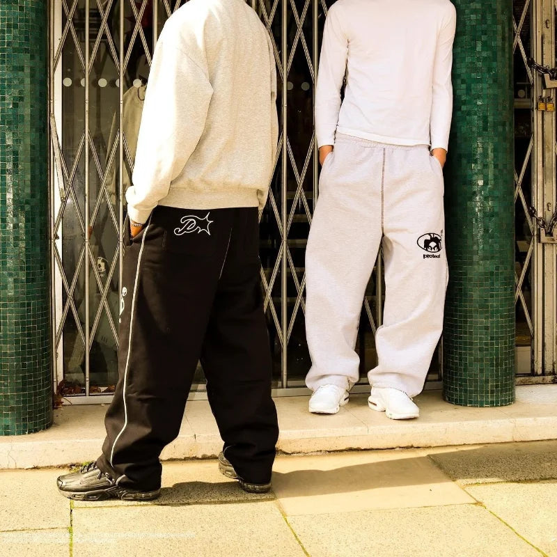 Embroidered Y2K Vintage Pants black / S