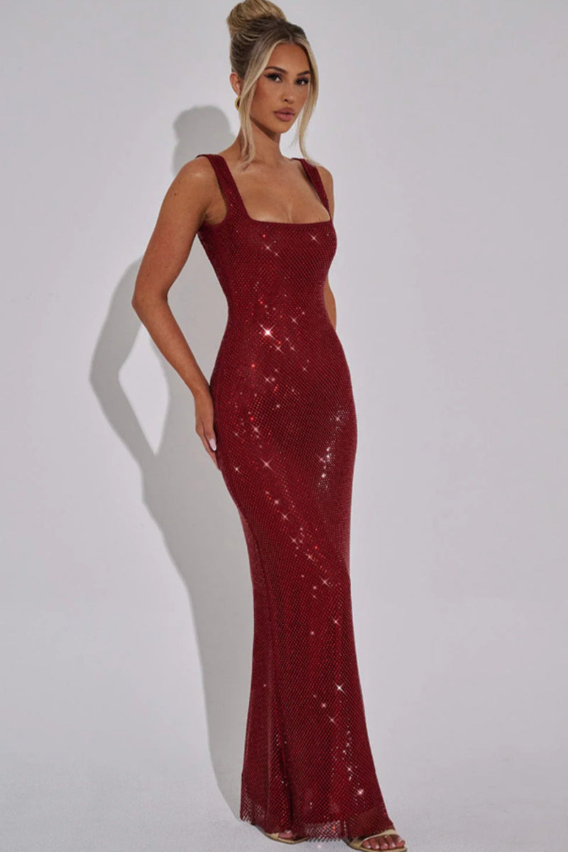 Giovanna Elevated Altea Long Glittery Dress Chic Silhouette Collection