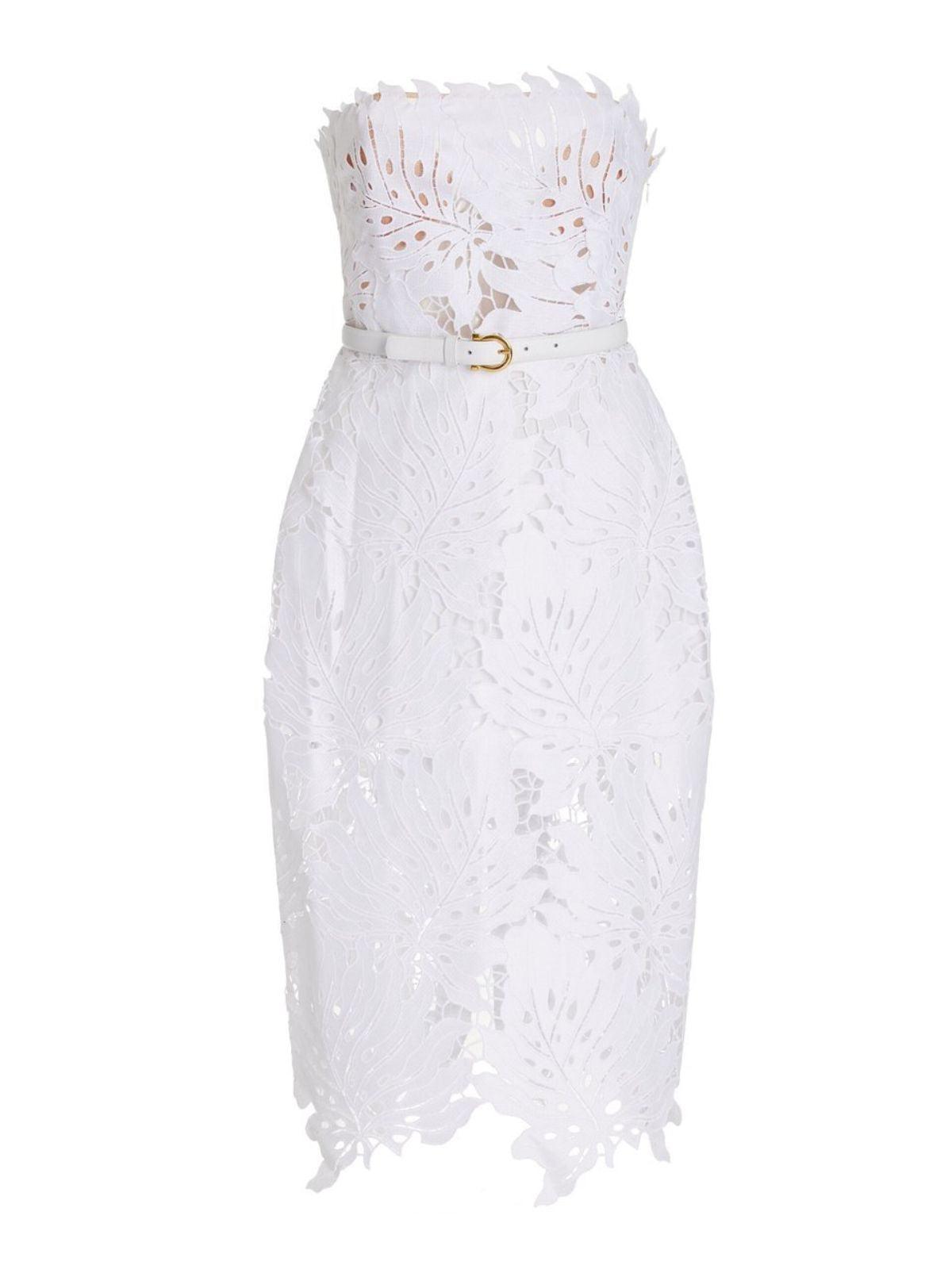 White Lace Midi Dress