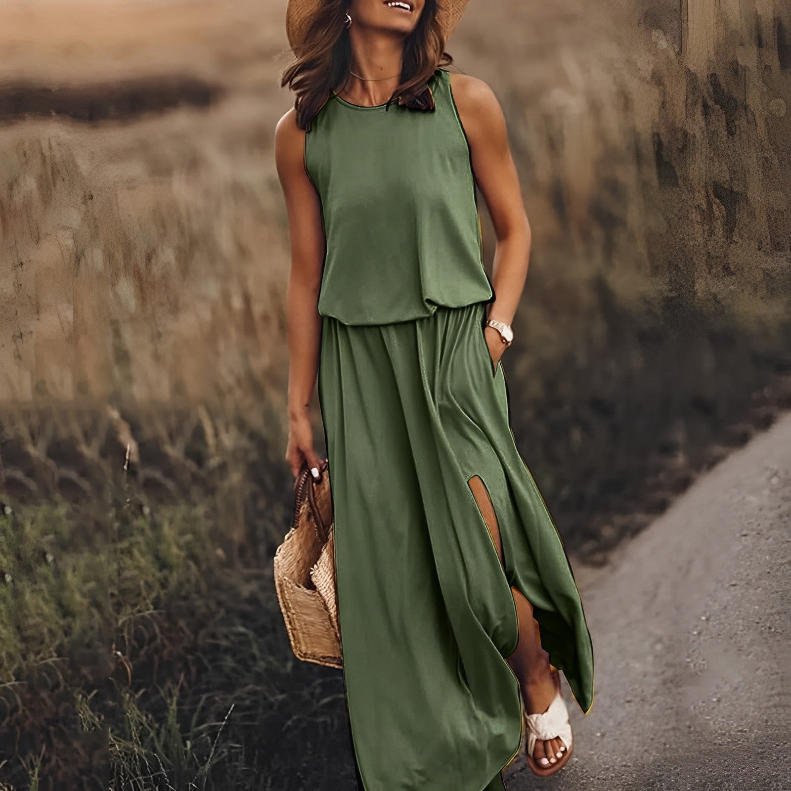 Liliana Effortless Colorful Dress Elevated Occasion Wear