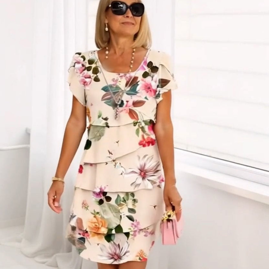 Marisa Elegant Floral Womens Urban Dress for Seasonal Wardrobe Essential