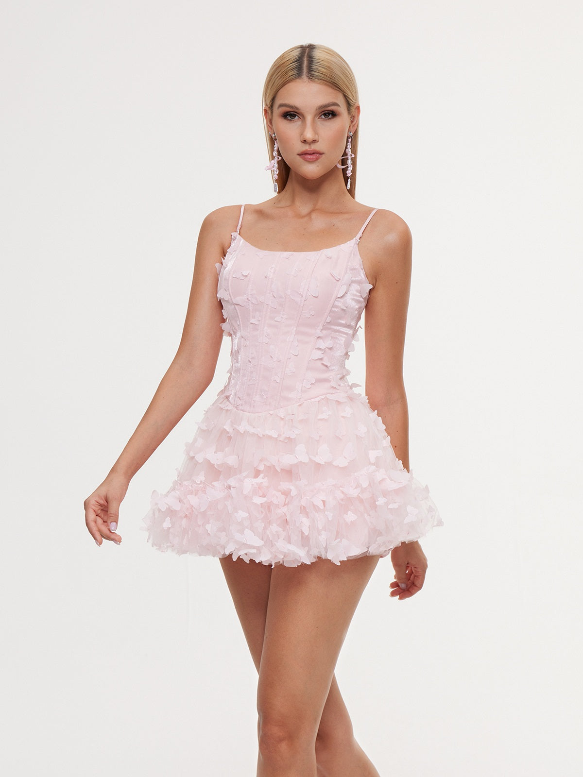 Spaghetti Butterfly Dress Set