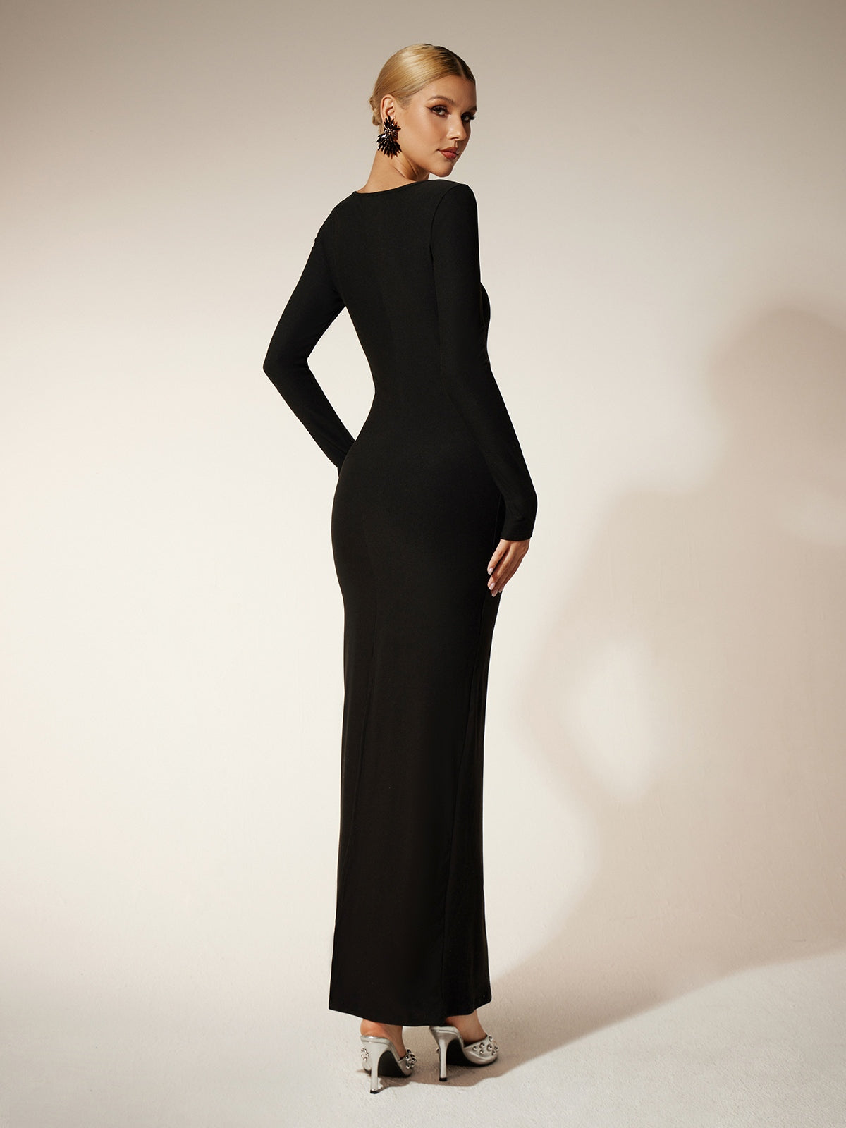 Long Sleeve Cutout Maxi Dress