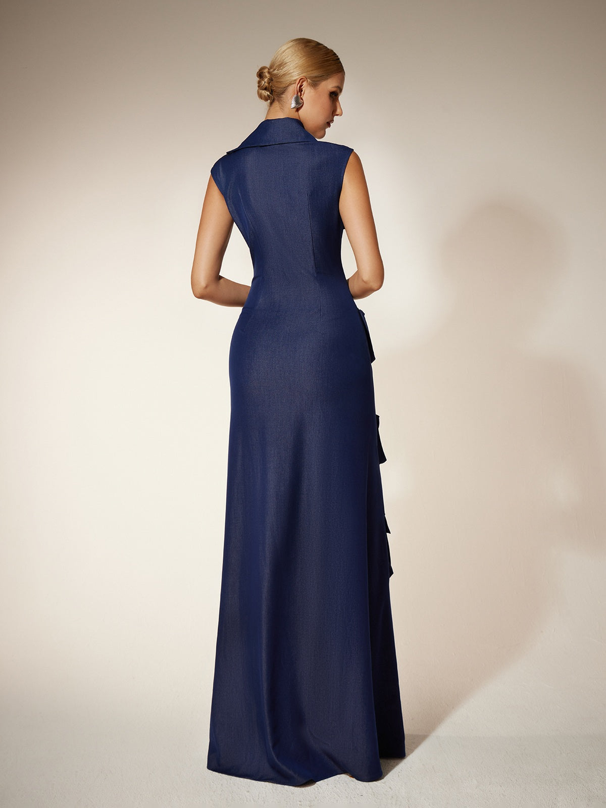 Zipper Utility Pocket Maxi Dress