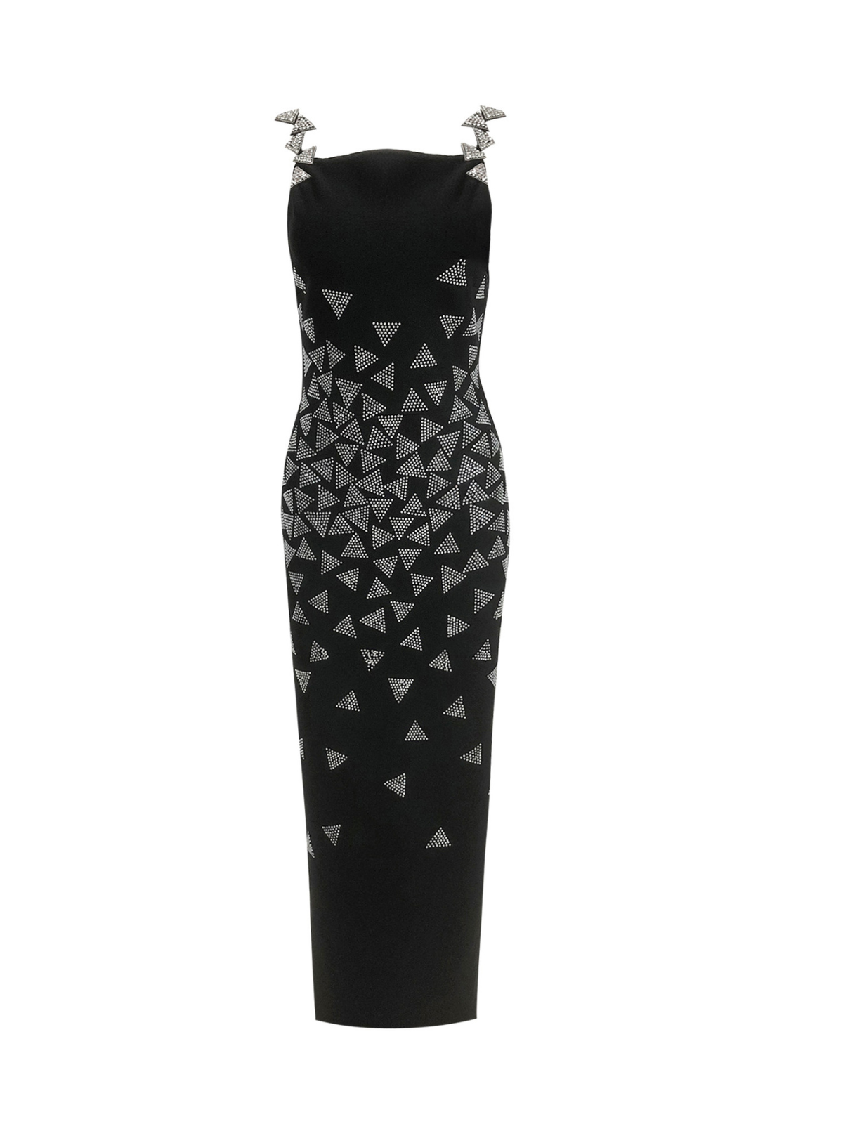 Spaghetti Rhinestone Bandage Maxi Dress