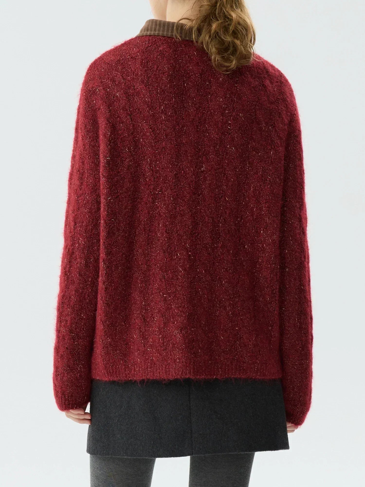 New Year's Red Round Neck Loose Sweater