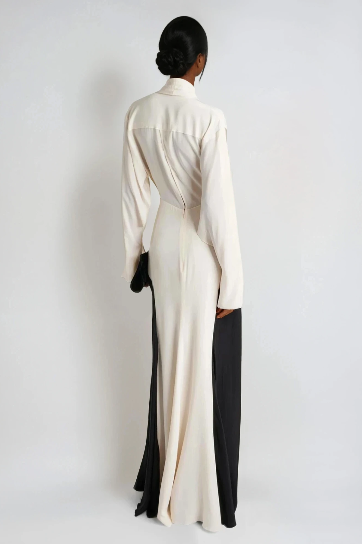 Faivish Tie Up Plunge Fringe Dress