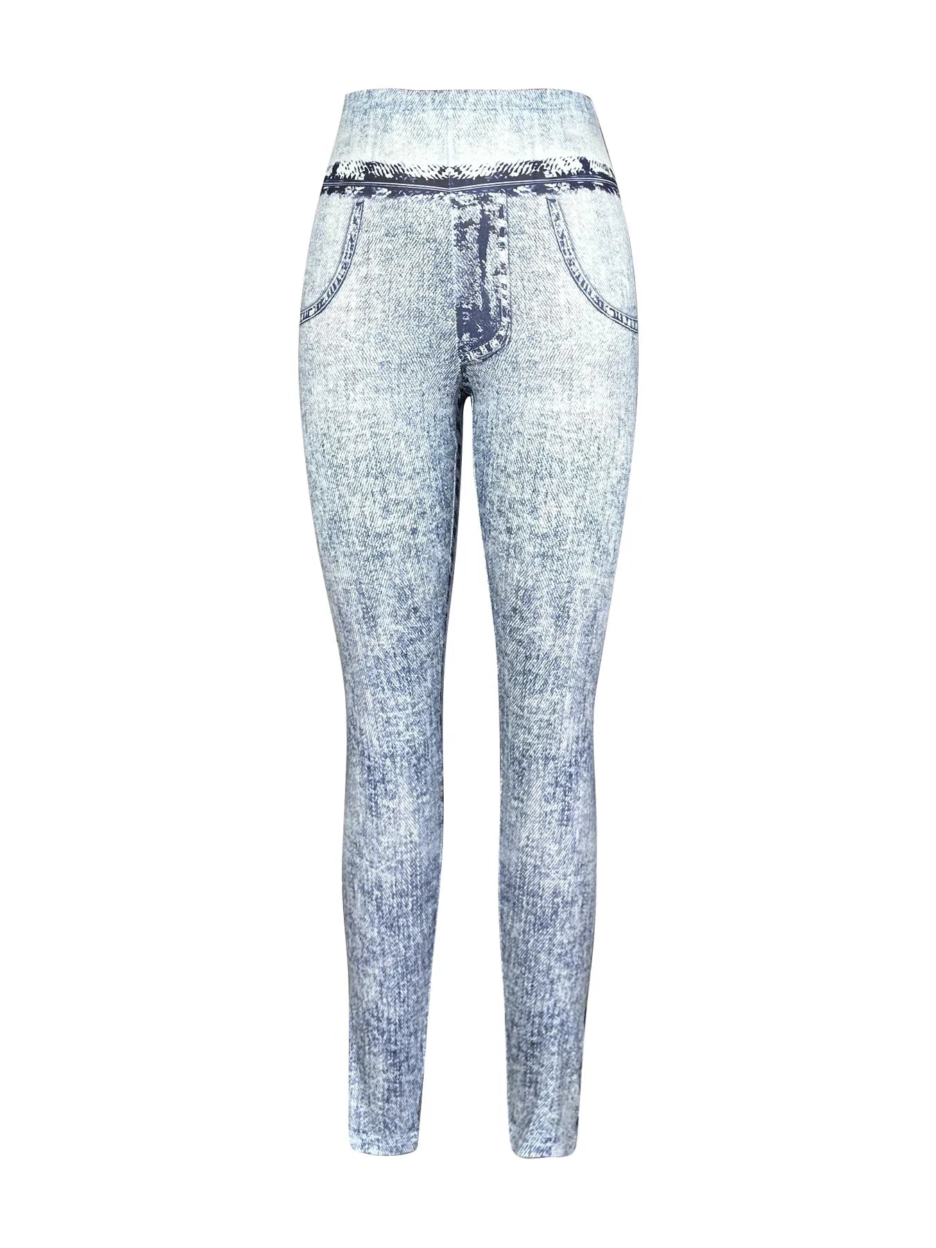 Fashionable Imitation Denim Tightfitting Comfortable Casual Sport Leggings