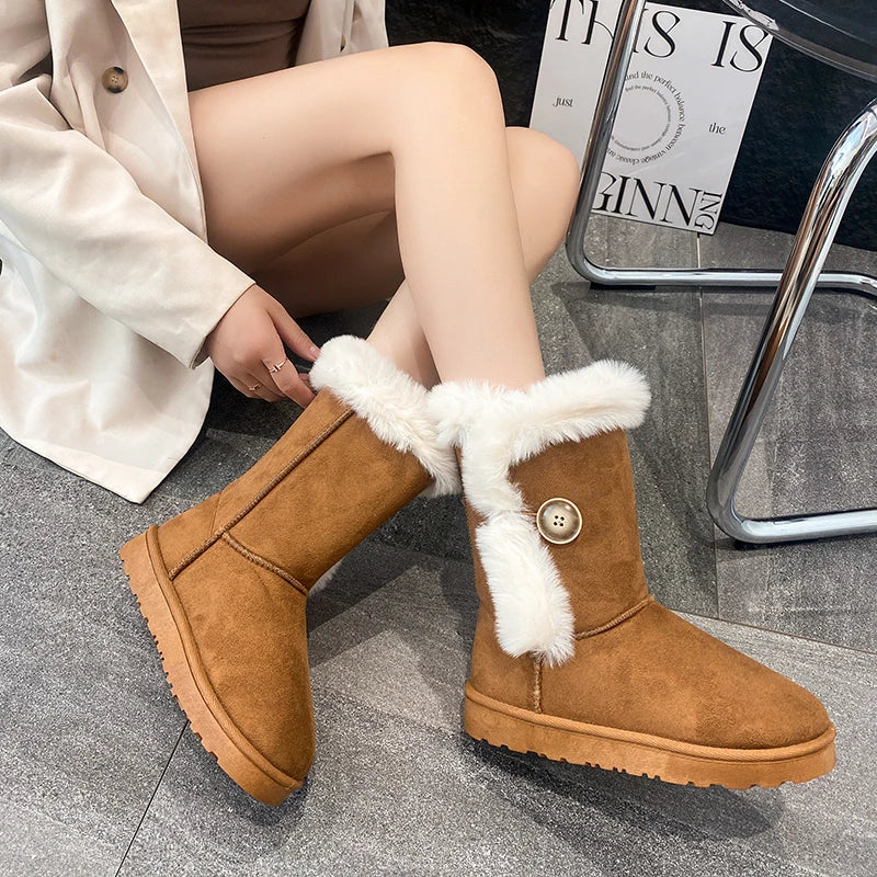 Fashion Warm Casual Versatile MidCalf Snow Boot