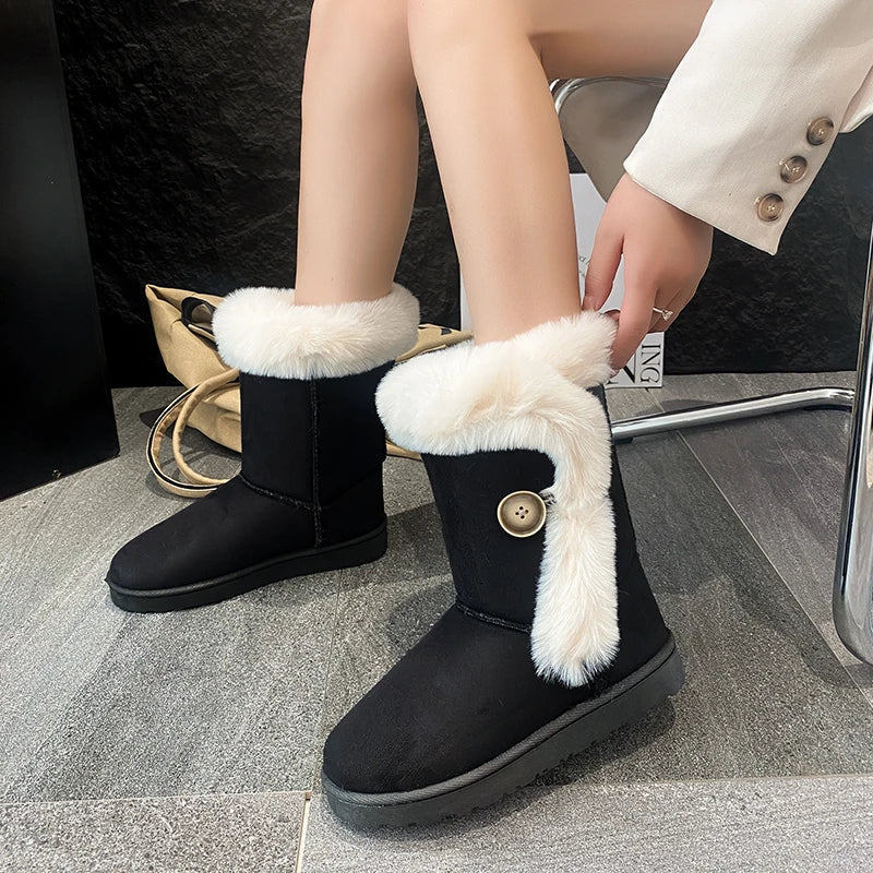 Fashion Warm Casual Versatile MidCalf Snow Boot