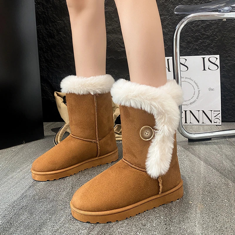 Fashion Warm Casual Versatile MidCalf Snow Boot