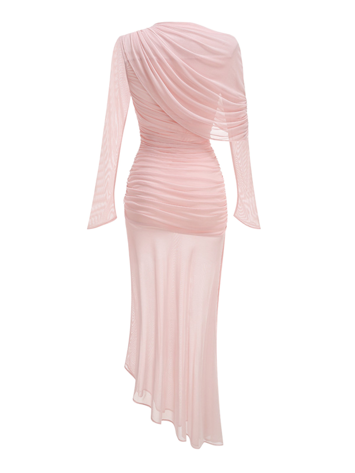 Long Sleeve Mesh Maxi Dress