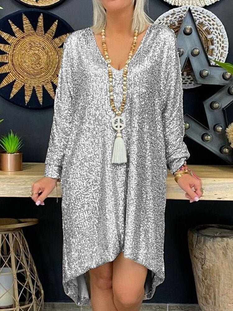 Mercedes Loose Party Dress Elegant Dress with Premium Casual Styling